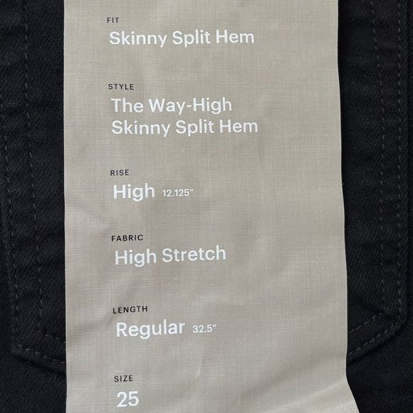 Everlane The Way High Skinny Split Hem Jeans Black Size 25 - Picture 9 of 11